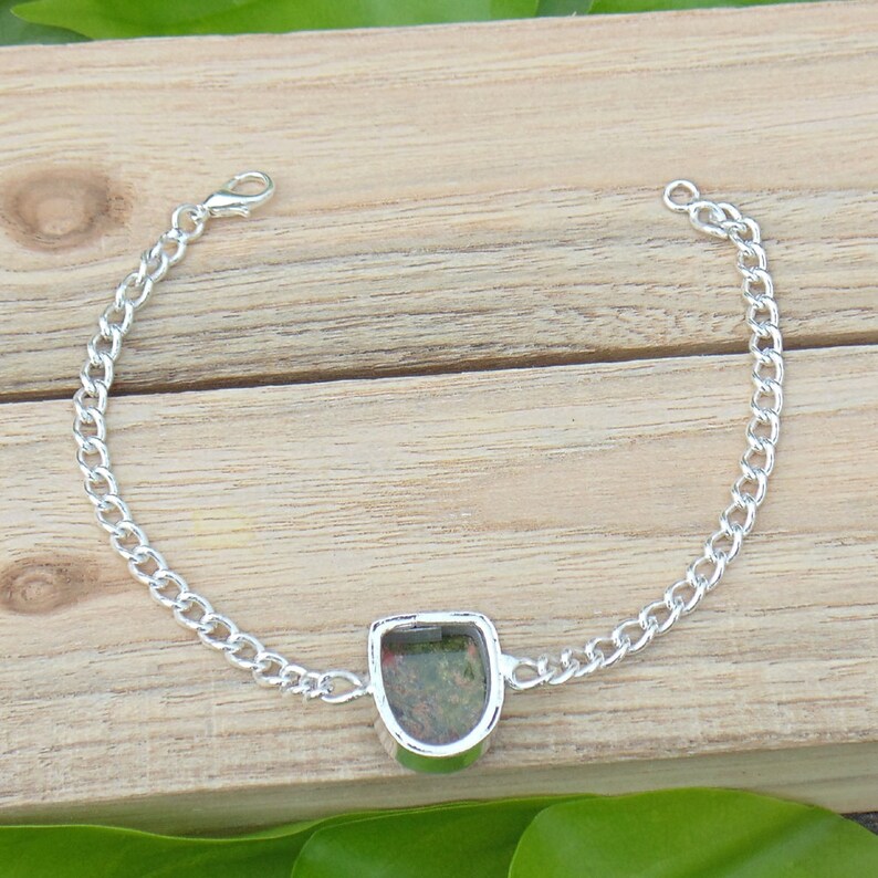 Chain Bracelet Single Stone Bracelet Unakite Bracelet Indian Fashion Bracelet AJB-0080 Daily Wear Bracelet Handmade Bracelet
