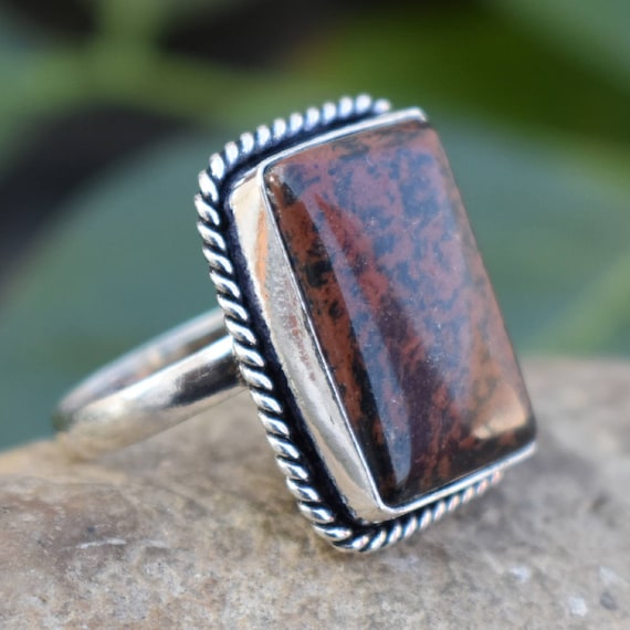 Jewels House Apatite Quartz Round Four Cut Gemstone Silver Plated Handmade Bezel Set Ring US-9.5