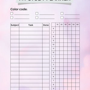 Simple Study Planner | Printable PDF & Editable Canva Design | Digital ...