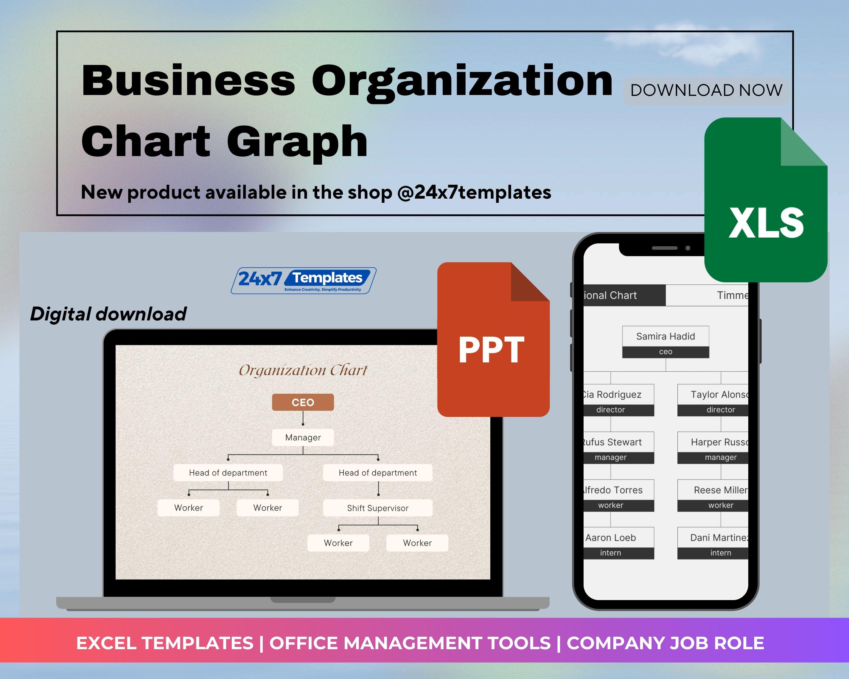 Template Coding Organization Editable Business Organization Chart Templates: Corporate Structure ...