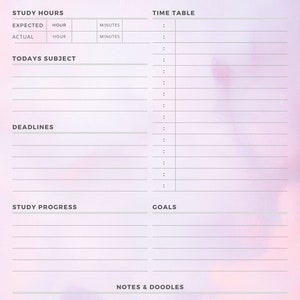 Simple Study Planner | Printable PDF & Editable Canva Design | Digital ...