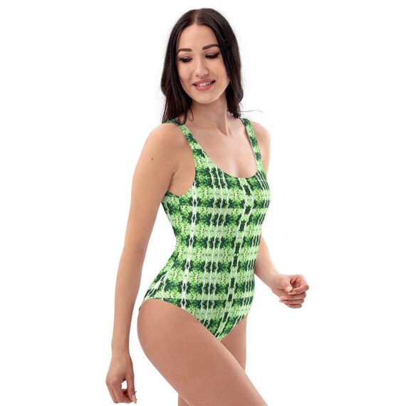 striped swimming costume