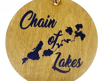 Chain of Lakes in Pinckney Michigan Ornament Christmas Holiday