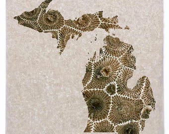 Petoskey Stone Michigan Coasters | Drink Barware | Housewarming
