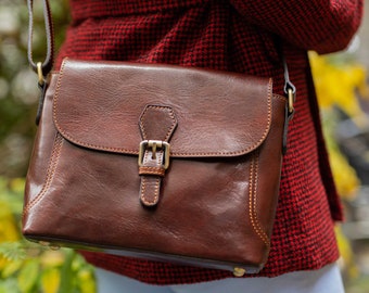 Leather messenger bag ,handmade leather bag ,cross body ,leather cross body,brown leather bag,