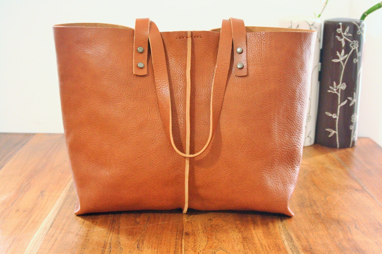 Leather tote bag handmade leather bag tote bag large Etsy