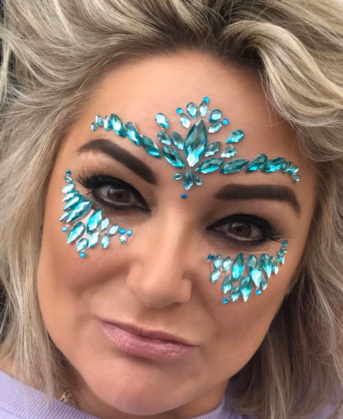 Green Face and Body Gems. Christmas. Halloween. New Year. Etsy Singapore