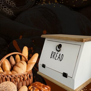 Caixa de pão. Caixa de padaria. Brotkasten. Caixa de pão artesanal em pinho
