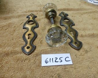 Vintage Antique Deco 4 Pc Door Hardware Set 61125 C