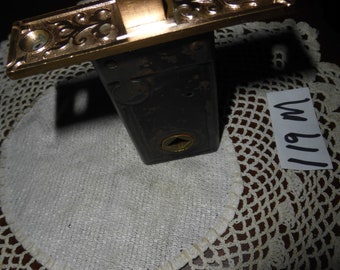 Vintage Antique Mortise Ornate Brass Face Plate 119 M