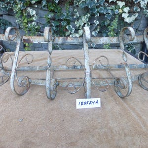 Vintage Antique Metal Hanging Flower Box Holder Planter 120524 A