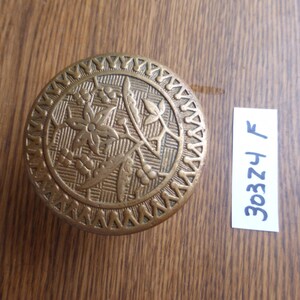 Pomello per porta antico vintage Sargent in ottone fuso del 1895, codice 30324 F