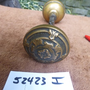 Vintage Antique Eastlake Victorian Entry Door Knob Hardware Set PAIR 52423 I