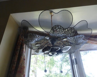 Wisząca lampa wisząca kwiatowa artystyczna retro współczesna oprawa 101021 B