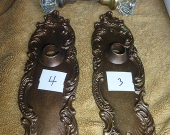 Juego de herrajes para puertas de bronce victoriano antiguo de 4 piezas 7721 A