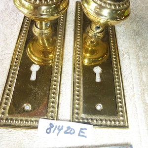 Antique 4 Pc Victorian Beaded Door Hardware Set 81420 E