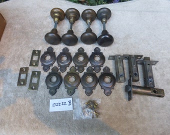 Juego de herrajes para puertas de latón antiguo de 23 piezas, estilo vintage, 102222 B