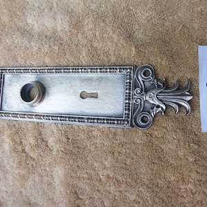 Vintage Antike LG Verzierte Messing Guss Türschild Viktorianisch 51922 D