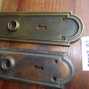 Vintage Antique Brass Deco Door Plates 32523 M