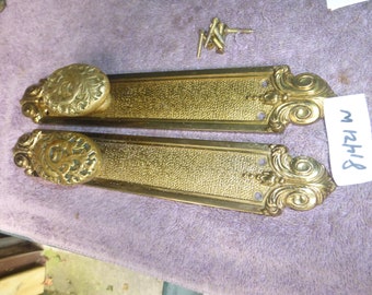 Vintage Antique 4 Pc Italian Cast Brass Dummy Plates and Knobs Set 81421 W