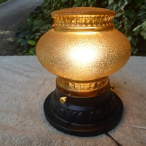 Vintage Antique Cast Iron Glass Flush Mount Porch Light Fixture 51725 I