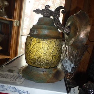 Vintage Antique Copper Porch Light Lantern Fixture 32925 C