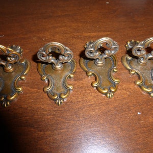 Vintage Antique Brass Cabinet Drawer Pulls Furniture Accents  12121 AA