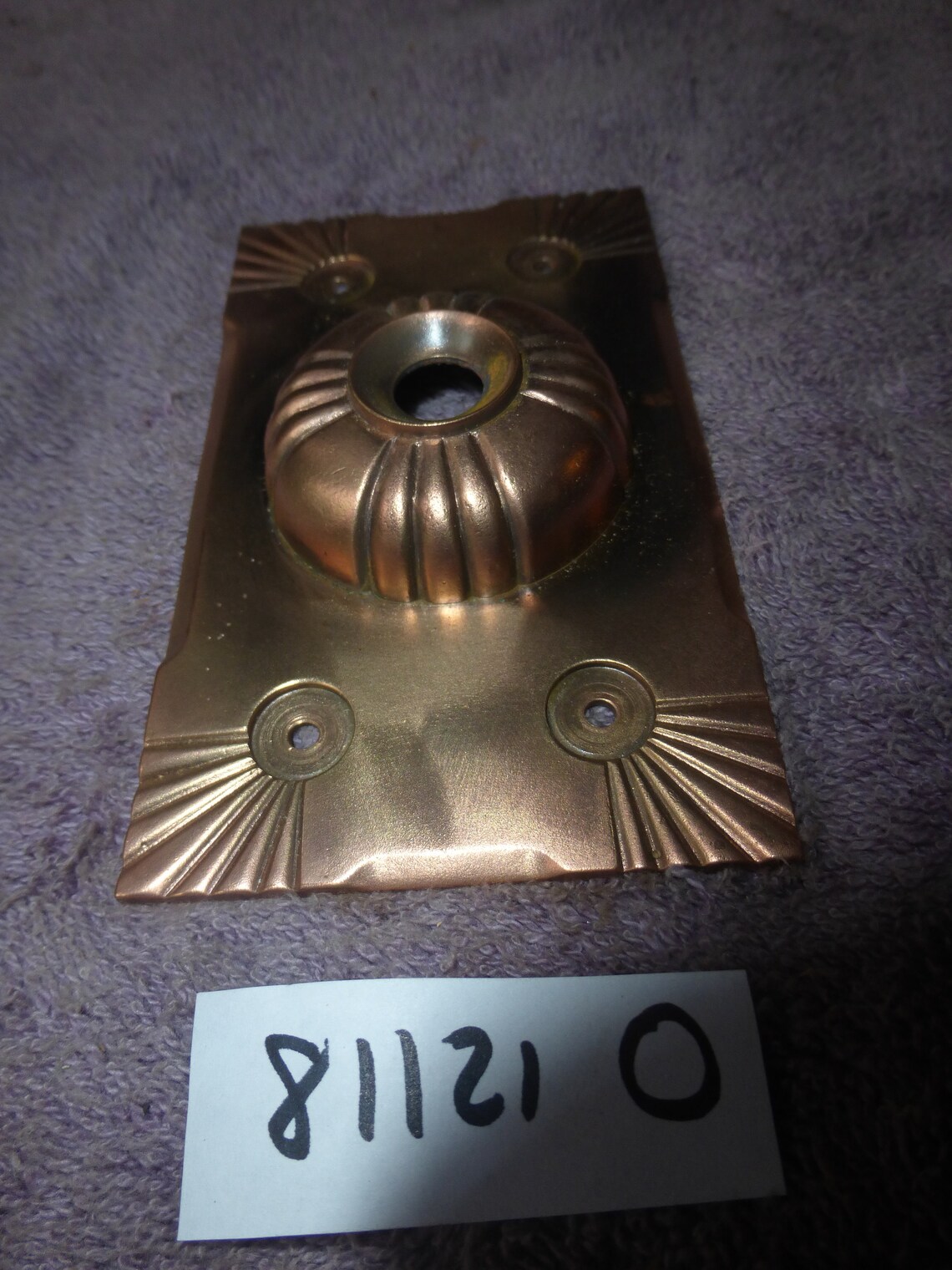 Vintage Antique Brass Victorian Door Bell Housing Cover Plate Etsy