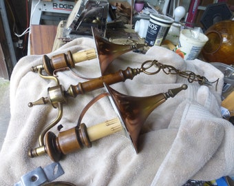 Vintage Antique Copper Pendant Fixture 41122 A