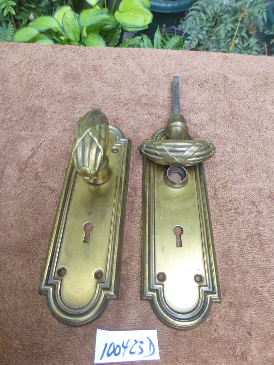 Vintage Antique 4 Pc Deco Door Hardware Set 100423 D Etsy