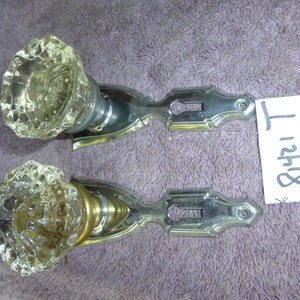 Vintage Antique 4 Pc Art Deco Brass Door Hardware Set 81421 T