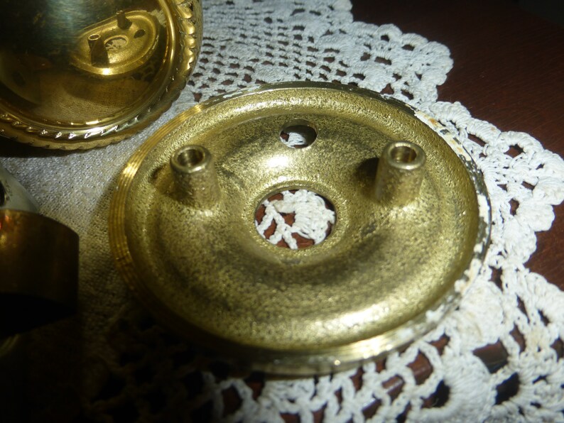 Vintage Antique Gainsborough 5 Pc Cast Brass Door Hardware Set Etsy