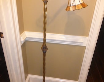 Vintage Antique Ornate Victorian Brass/Iron Bridge Floor Lamp 102126 A