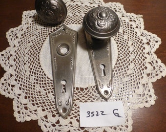 Vintage Antik 4-delad Dekorativ Dörrbeslag Set 3522 G