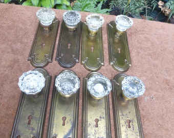 Vintage Antique 16 Pc Victorian/Deco Door Hardware Set  100423 G