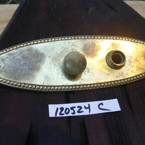Vintage Antik LG Mässing Oval Entrédörrskylt 120524 C