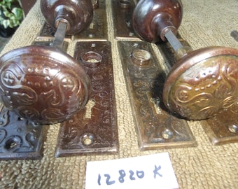 Vintage antieke 16 pc Victoriaanse Eastlake deur hardware set 12820 K