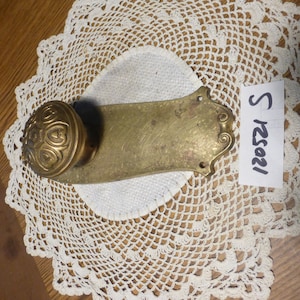 Vintage Antique 2 Pc Brass Door Hardware Set 120521 S