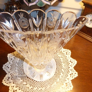 Antique Unique Crystal Flower Vase 111423 A