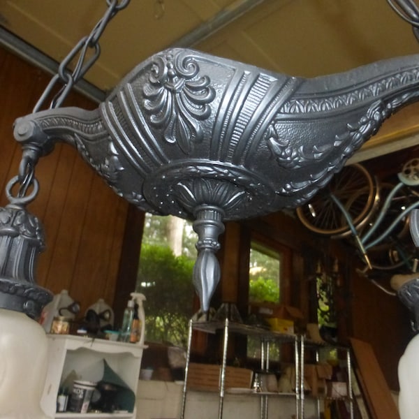 Vintage Antique Victorian 2 Light Chandelier Pendant Fixture 31723 G
