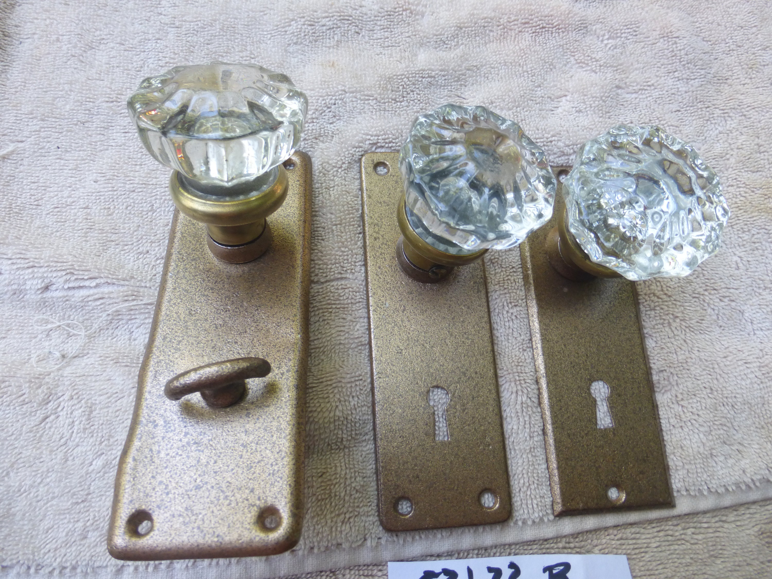 Vintage Antique 6 Pc Deco Door Hardware Set 53122 B