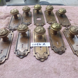Vintage Antique Corbin Lg 20 Pc Door Hardware Set 71026 A