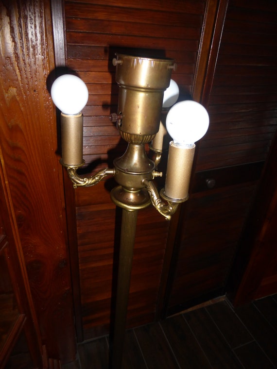 Vintage Antique 4 Socket Mogul Brass Floor Lamp Vintage Antique 4 Socket Mogul Brass