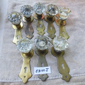 Vintage Antik 16-delars Art Deco Dörrbeslag Set 53122 J