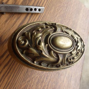 Vintage Antique Lg Oval Corbin Marseilles Victorian Brass Entry Door Knob 30324 C