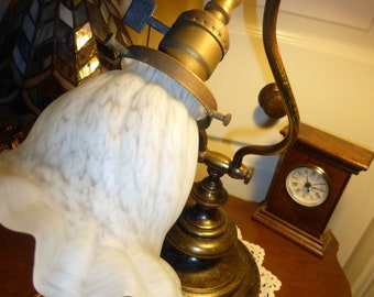 Vintage Messing Bankers Tisch Schreibtisch Akzentlampe Licht 40223 A
