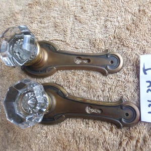 Juego de herrajes para puertas Art Déco de 4 piezas, estilo vintage antiguo, 1.26.24 J