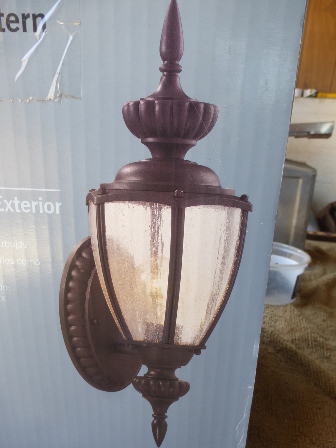 Vintage Antique Porch Light Seeded Glass Fixture 3522 A Etsy