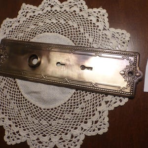 Vintage Antique Brass Victorian Entry Door Plate 22526 B