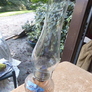 Vintage Antique Ornate Glass Kerosene Parlor Lamp 101421 E